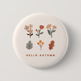Minimalistischer Herbst Florals Button