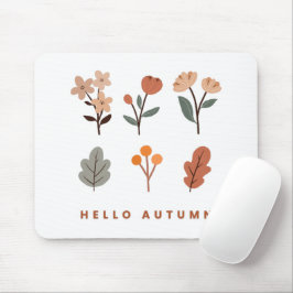 Minimalistischer Herbst Florals Mousepad