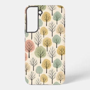 Minimalistischer Herbstbaum-Muster-Pastell-Autobah Samsung Galaxy Hülle