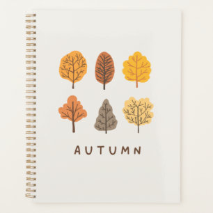 Minimalistischer Herbstbaum Planer