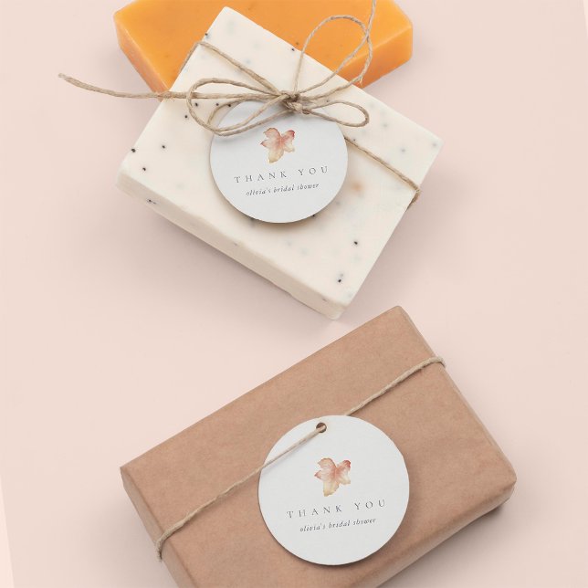 Minimalistischer Herbstleaf Vielen Dank Geschenkanhänger (Von Creator hochgeladen)