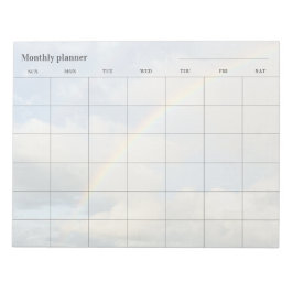 Minimalistischer Himmel-Monatsplaner, benutzerdefi Notizblock