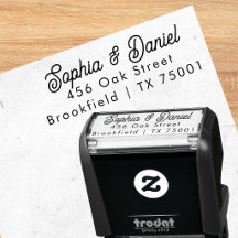 Minimalistischer Hochzeits-Adresse-Stempel