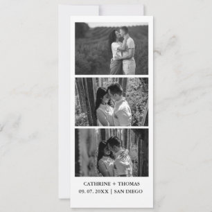 Minimalistischer Hochzeits-Fotobooth-Overlay Danke Save The Date
