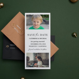 Minimalistischer Hochzeits-Fotobooth-Streifenrahme Save The Date