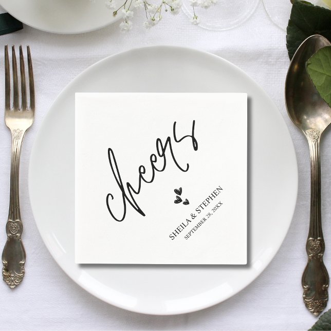Minimalistischer Hochzeitscocktail Serviette (Von Creator hochgeladen)