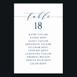Minimalistischer Hochzeitsplan für Navy Blue Tischnummer<br><div class="desc">Anpassbare Sitzpläne für die Tischnummer. Es ist mit einem marineblauen whimsical Skript und klassische Typografie. Personalisieren Sie Ihre persönlichen Daten,  indem Sie Ihre eigenen Daten hinzufügen. Dieser minimalistische Tisch ist ideal für Hochzeiten,  Babyduschen,  Brautpartys,  Geburtstage und vieles mehr.</div>