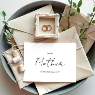 Minimalistischer Hochzeitstag für meine Mutter Mam Einladung
