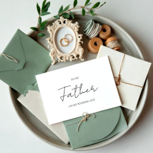 Minimalistischer Hochzeitstag für meine Vater-Kart Einladung