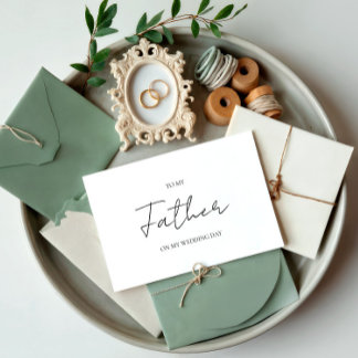 Minimalistischer Hochzeitstag für meine Vater-Kart Einladung