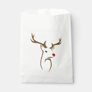 Minimalistischer Holiday Dez Line Art Geschenktütchen