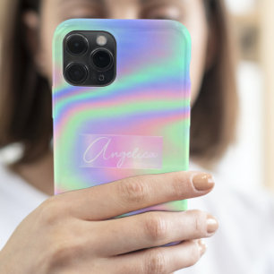 Minimalistischer Hologramm Rainbow Personalisiert Case-Mate iPhone Hülle