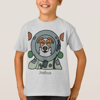 Minimalistischer Hund im Weltraum | Gewitzt und Ni T-Shirt