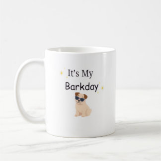 Minimalistischer Hundebecher „It’s My Barkday“ Kaffeetasse