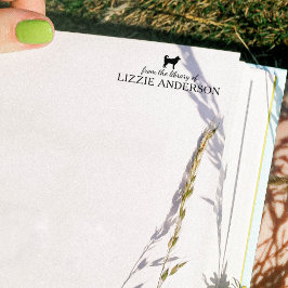 Minimalistischer Husky-Hund aus der Bibliothek, Bu Gummistempel