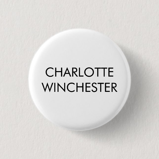 Minimalistischer individuelle Name Button (Vorderseite)