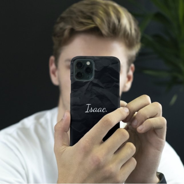 Minimalistischer Individuelle Name für Black Crump Case-Mate iPhone Hülle (Von Creator hochgeladen)