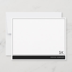 Minimalistischer Individuelle Name Mit Monogramm s Mitteilungskarte