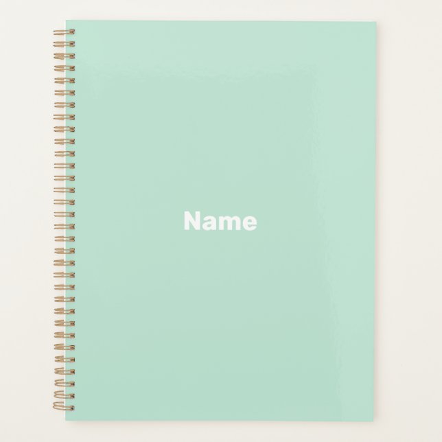 Minimalistischer individuelle Name oder Jahr mit M Planer (Vorderseite)