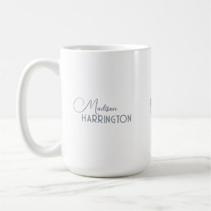 Minimalistischer Individuelle Name und Monogramm Kaffeetasse
