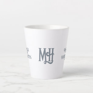 Minimalistischer Individuelle Name und Monogramm Milchtasse