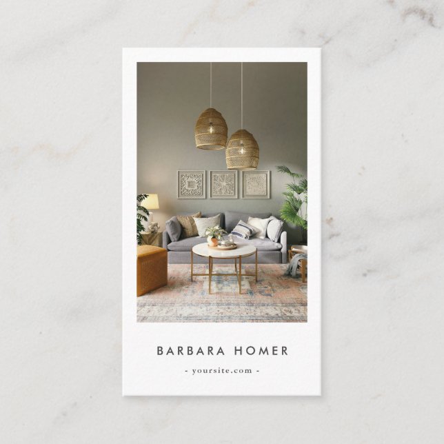 Minimalistischer Innenarchitekt Visitenkarte (Vorderseite)