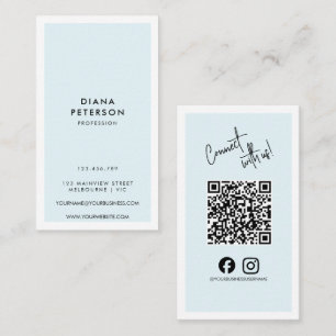 Minimalistischer Instagramm Facebook Social Media Visitenkarte
