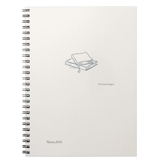 Minimalistischer Introvert Linienkunst Notizbuch Notizblock (Vorderseite)