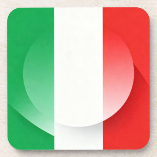 Minimalistischer italienischer Flaggenuntersetzer Getränkeuntersetzer