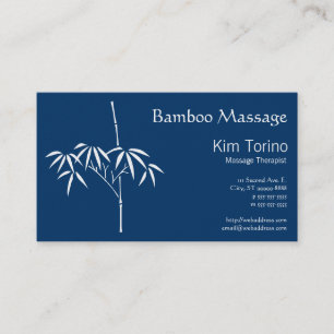Minimalistischer Japanischer Bambus Zen Wellness Visitenkarte