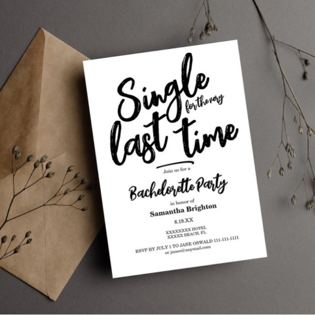 Minimalistischer Junggeselinnen-Abschied Einladung (Von Creator hochgeladen)