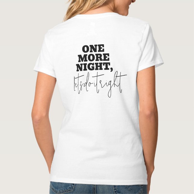 Minimalistischer Junggeselinnen-Abschied T-Shirt (Rückseite)