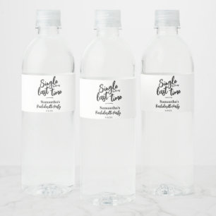 Minimalistischer Junggeselinnen-Abschied Wasserflaschenetikett