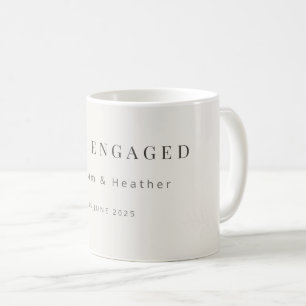 Minimalistischer Just Engaged Becher Modern Kaffeetasse