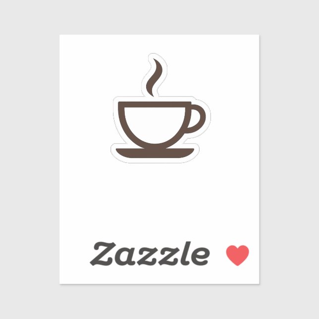 ☕ Minimalistischer Kaffee Cup - Barista & Café Vib Aufkleber (Blatt)