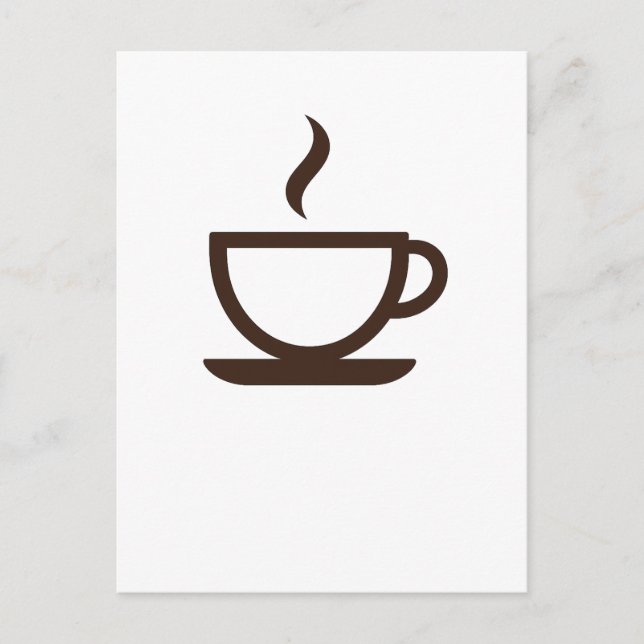 ☕ Minimalistischer Kaffee Cup - Barista & Café Vib Postkarte (Vorderseite)