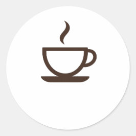 ☕ Minimalistischer Kaffee Cup - Barista & Café Vib Runder Aufkleber