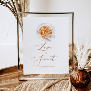 Minimalistischer Kaffee Liebe ist süß, nimm dir ei Poster