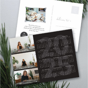 Minimalistischer Kalender 2025 Neujahr 3 FotoColla Feiertagspostkarte
