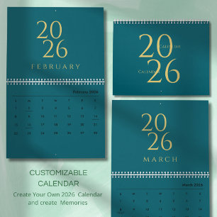 Minimalistischer Kalender mit neutralen Tönen