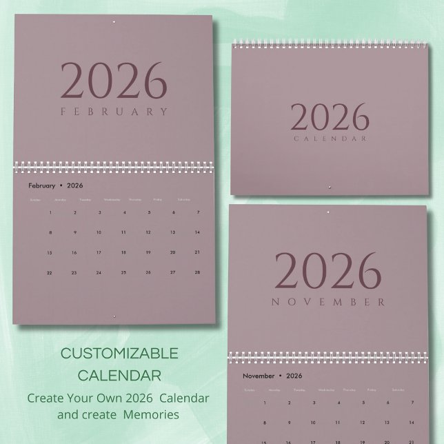 Minimalistischer Kalender mit neutralen Tönen (Von Creator hochgeladen)