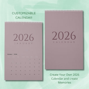 Minimalistischer Kalender mit neutralen Tönen
