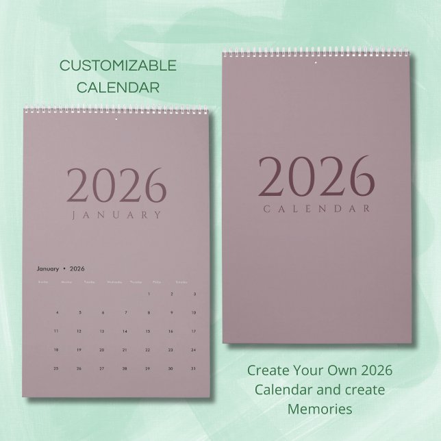 Minimalistischer Kalender mit neutralen Tönen (Von Creator hochgeladen)