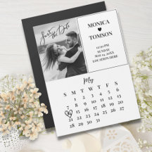 Minimalistischer Kalender Save the Date Hochzeitsm