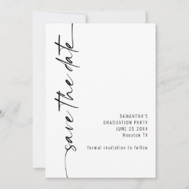 Minimalistischer Kalligraphie-Abschluss Save The Date