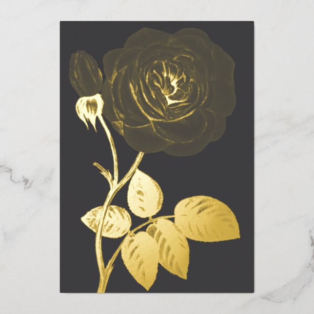 Minimalistischer Kalligraphietext Folieneinladung (Vorderseite)