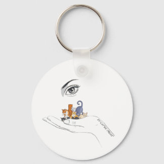 Minimalistischer Katzen-Schlüsselanhänger Schlüsselanhänger