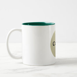 Minimalistischer Katzen-Vater-Silhouette Mond Zweifarbige Tasse