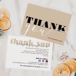 Minimalistischer Kauf eines modernen Unternehmens Dankeskarte