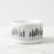Minimalistischer Kiefernwald Chili Soup Bowl